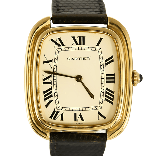 Montre CARTIER - Gondole Jumbo - Rare montre en or jaune à cadran tonneau et mouvement mécanique à remontage manuel 58 Facettes DV26878-3