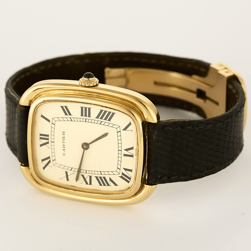 Montre CARTIER - Gondole Jumbo - Rare montre en or jaune à cadran tonneau et mouvement mécanique à remontage manuel 58 Facettes DV26878-3