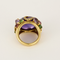 Importante bague en or jaune, diamants, améthystes, tourmalines et péridots