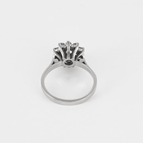 Bague 50 Bague marguerite en platine et or gris diamants 58 Facettes DV25505-3