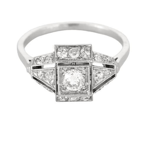 Bague 51 Bague en platine et diamants 58 Facettes DV25505-6
