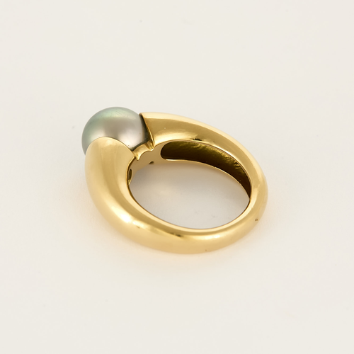 Bague en or jaune et perle de Tahiti