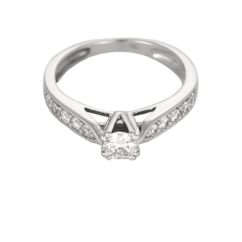 Bague 47,5 Bague Solitaire en or blanc et diamants 58 Facettes DV25387-1-475-5