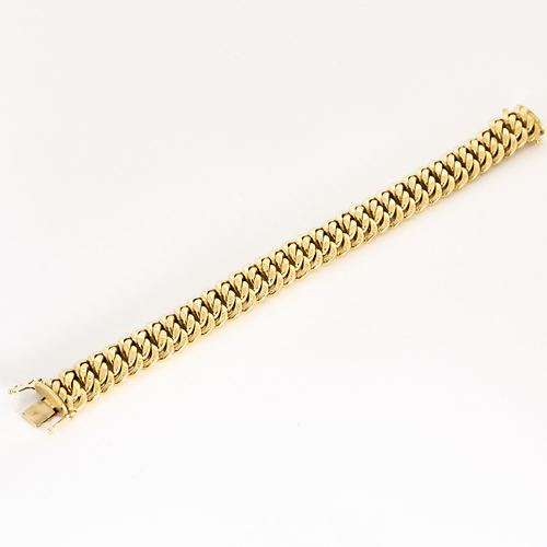 Bracelet en or jaune à maille russe