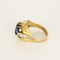 Bague 57.5 Sublime bague en or jaune, saphir de synthèse et diamants 58 Facettes DV11451-19