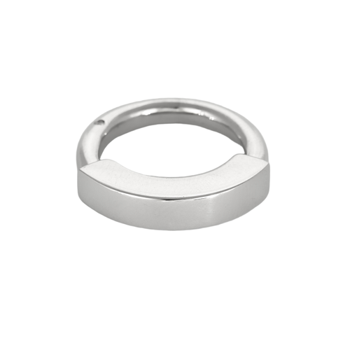 Bague en or blanc à pont