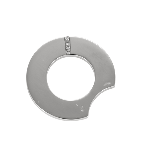 Pendentif 42,5 Bague transformable en pendentif en or blanc, diamants 58 Facettes DV15938-8-425-2