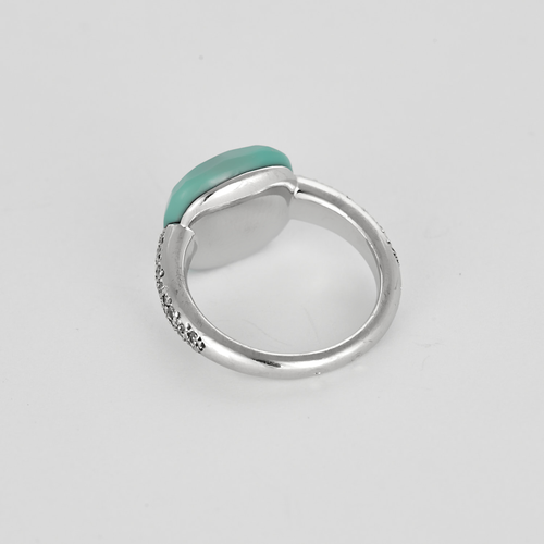 POMELLATO - Capri - Bague en or gris , diamants et turquois