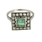 Bague 52,5 Bague en or gris, émeraude et diamants 58 Facettes DV22972-45-525-6