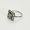 Bague 52,5 Bague en or gris, émeraude et diamants 58 Facettes DV22972-45-525-6