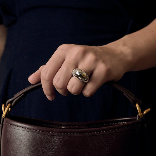 Bague 53 BULGARI - Dôme - Bague en or gris et diamants 58 Facettes DV22972-28-53-2