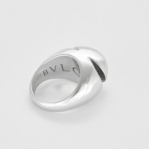 Bague 53 BULGARI - Dôme - Bague en or gris et diamants 58 Facettes DV22972-28-53-2