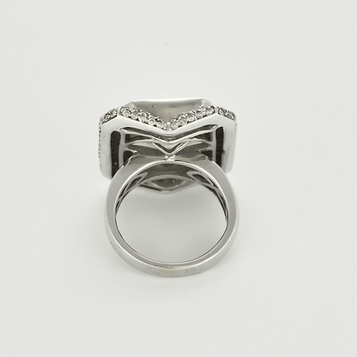 Bague 49 Bague en or gris, prasiolite et diamants 58 Facettes DV22972-51-49-2