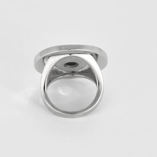 Bague 51,5 BULGARI - "Bulgari Bulgari" grand modèle - Bague en or blanc et onyx 58 Facettes DV22972-29-515-5