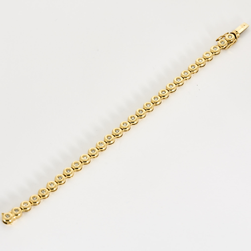 Bracelet en or jaune et diamants