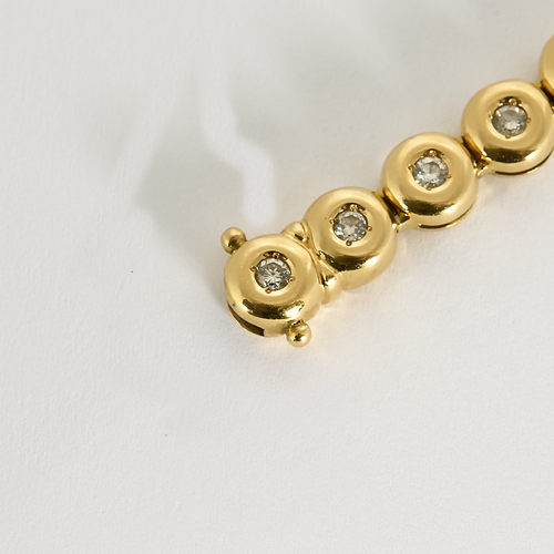 Bracelet en or jaune et diamants