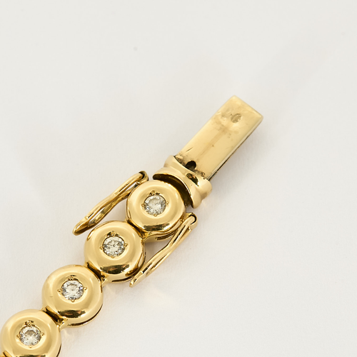 Bracelet en or jaune et diamants