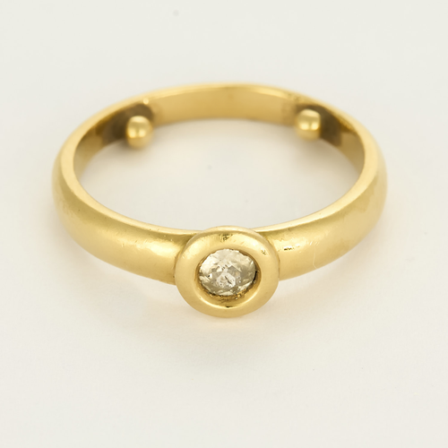 Bague Solitaire en or jaune et diamant