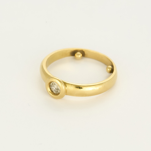 Bague Solitaire en or jaune et diamant