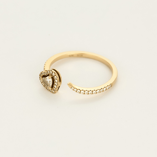Bague 53 MESSIKA - Joy Coeur - Bague en or rose et diamants 58 Facettes DV27039-1-53-2
