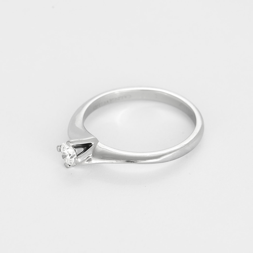 CHIMENTO - Bague solitaire en or gris et diamant
