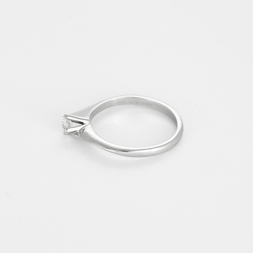 CHIMENTO - Bague solitaire en or gris et diamant