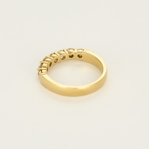 Bague 60.5 Alliance semi pavé en or jaune et diamants 58 Facettes DV23684-10