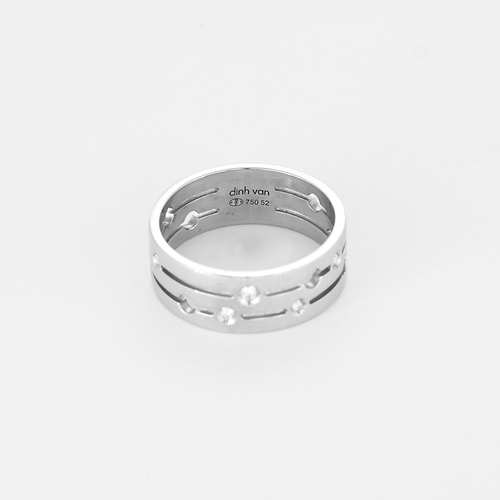 Bague 52 DINH VAN - PULSE- Bague en or blanc et diamants 58 Facettes DV23227-1-52-1