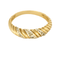 Bague 52 Bague jonc or jaune diamants 58 Facettes DV5390-18-52-1