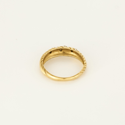 Bague 52 Bague jonc or jaune diamants 58 Facettes DV5390-18-52-1
