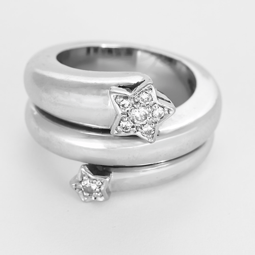 Bague 52,5 Bague en or blanc et diamants 58 Facettes DV27198-1