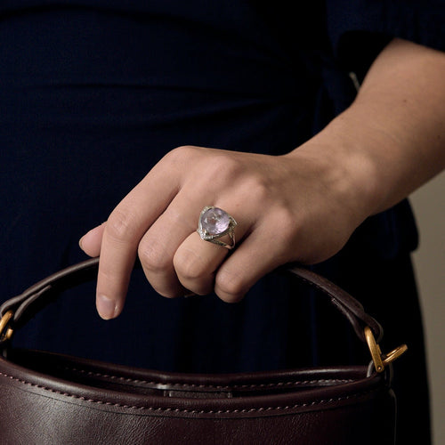 Bague 48 Mauboussin - Dream my Love - Bague en or gris, améthyste et diamants 58 Facettes DDV9407-1