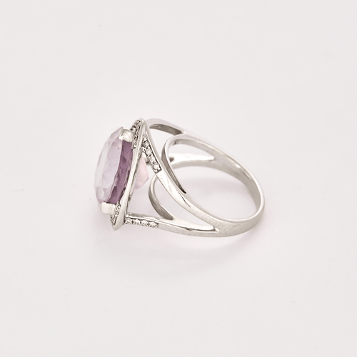 Bague 48 Mauboussin - Dream my Love - Bague en or gris, améthyste et diamants 58 Facettes DDV9407-1