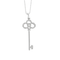 Collier TIFFANY - Clef couronne- Moyen Modèle - Collier et pendentif en or gris et diamants 58 Facettes DV26798-2