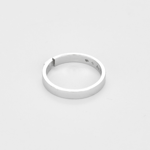 CHAUMET - Liens évidence - Bague en or blanc et émail bleu marine