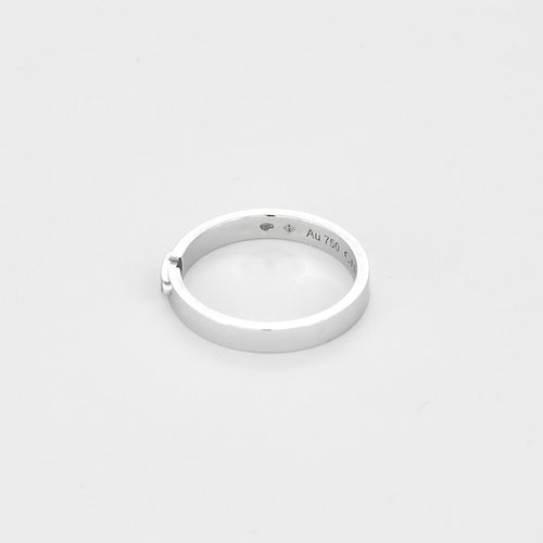 CHAUMET - Liens évidence - Bague en or blanc et émail bleu marine