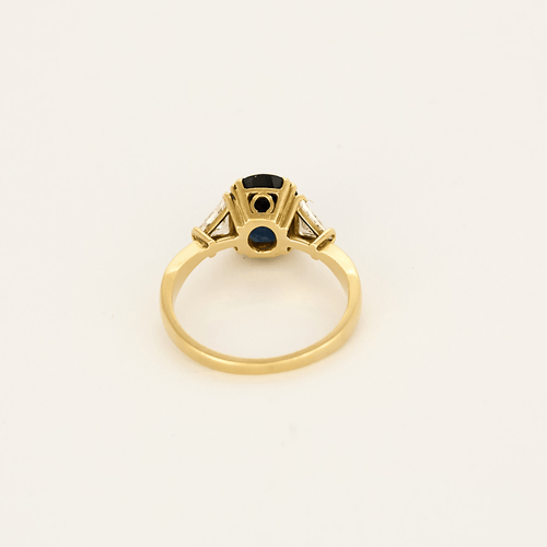 Bague 50,5 Bague en or jaune saphir et diamants 58 Facettes DV26220-4