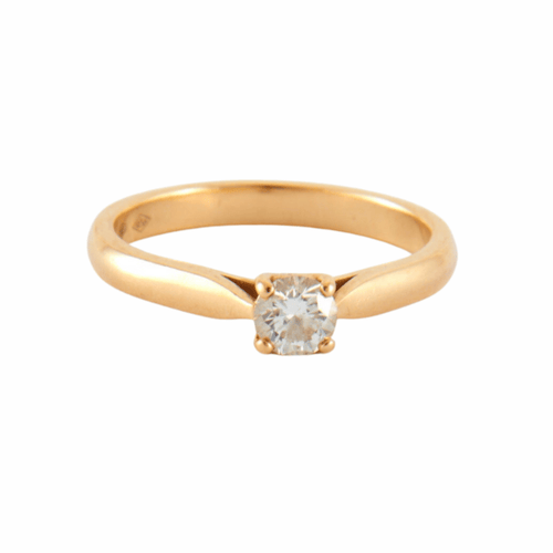 Bague 52 Bague Diamant solitaire en or jaune 58 Facettes DV0218-2-52-1
