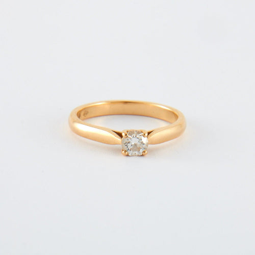 Bague 52 Bague Diamant solitaire en or jaune 58 Facettes DV0218-2-52-1