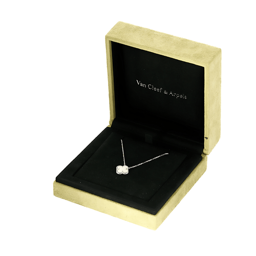 Collier Van Cleef & Arpels - Vintage Alhambra - Collier en or blanc et nacre. 58 Facettes DV26127-1