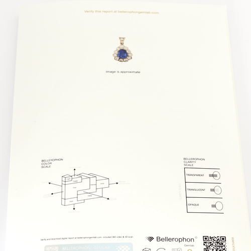 Pendentif Pendentif en or jaune, saphir de 3,04 carats et diamants 58 Facettes DV26878-4