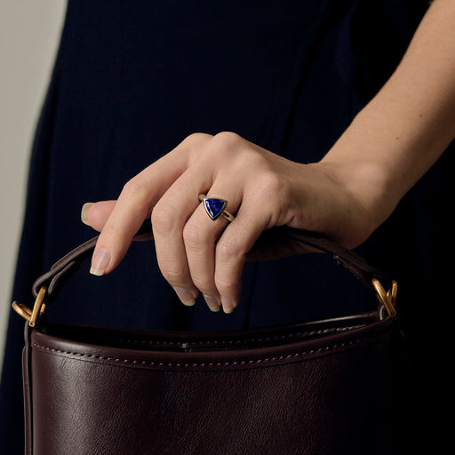 Bague 47,5 Bague en or blanc et Tanzanite 58 Facettes DV15938-9-475-5