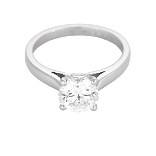 Bague solitaire en platine et diamant 1.50 carat 58 Facettes DV25522-1