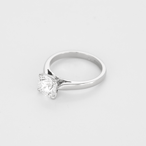 Bague solitaire en platine et diamant 1.50 carat 58 Facettes DV25522-1