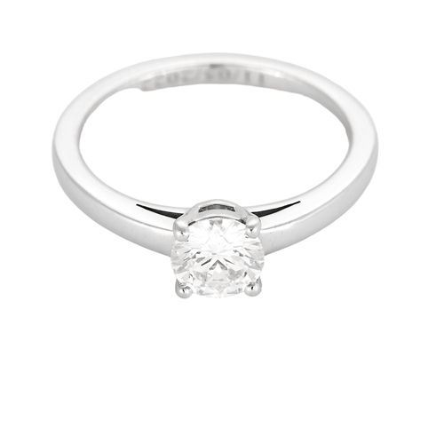 Bague 52,5 BULGARI - Bague Solitaire en platine et diamant 58 Facettes DV27071-1-525-6