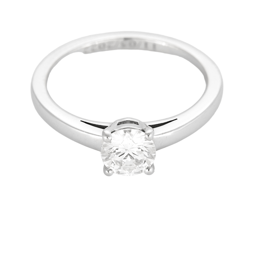 Bague 52,5 BULGARI - Bague Solitaire en platine et diamant 58 Facettes DV27071-1-525-6