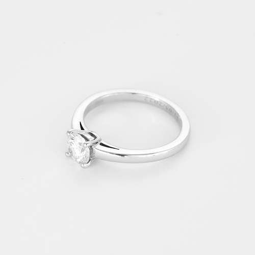 Bague 52,5 BULGARI - Bague Solitaire en platine et diamant 58 Facettes DV27071-1-525-6