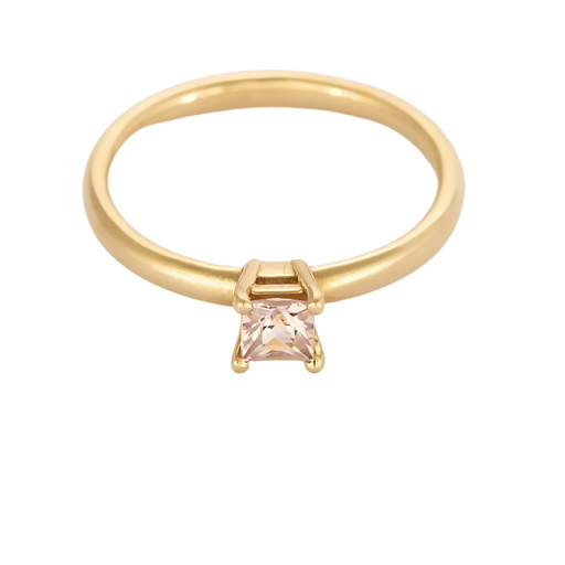 Bague 50 Bague jonc en or jaune et saphir rose de synthèse 58 Facettes DV27214-1
