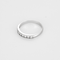 Bague 52 Alliance semi pavé en or blanc et diamants 58 Facettes DV27214-3-52-1