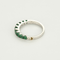 Bague 54 Bague jonc en or blanc et émeraudes 58 Facettes DV15938-7-54-3